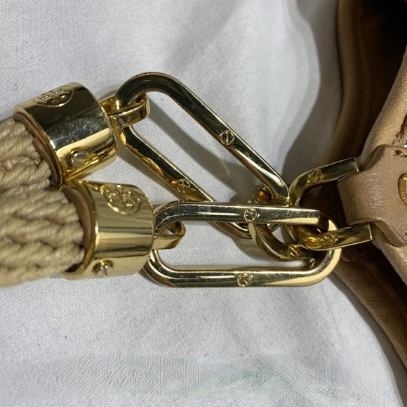 Tory Burch Designer Kerrington Nautical Rope Zig Zag Tote Purse Handbag - Picture 6 of 15